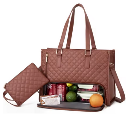 Elegante Multifunktionale Damenhandtasche mit Isoliertem Fach